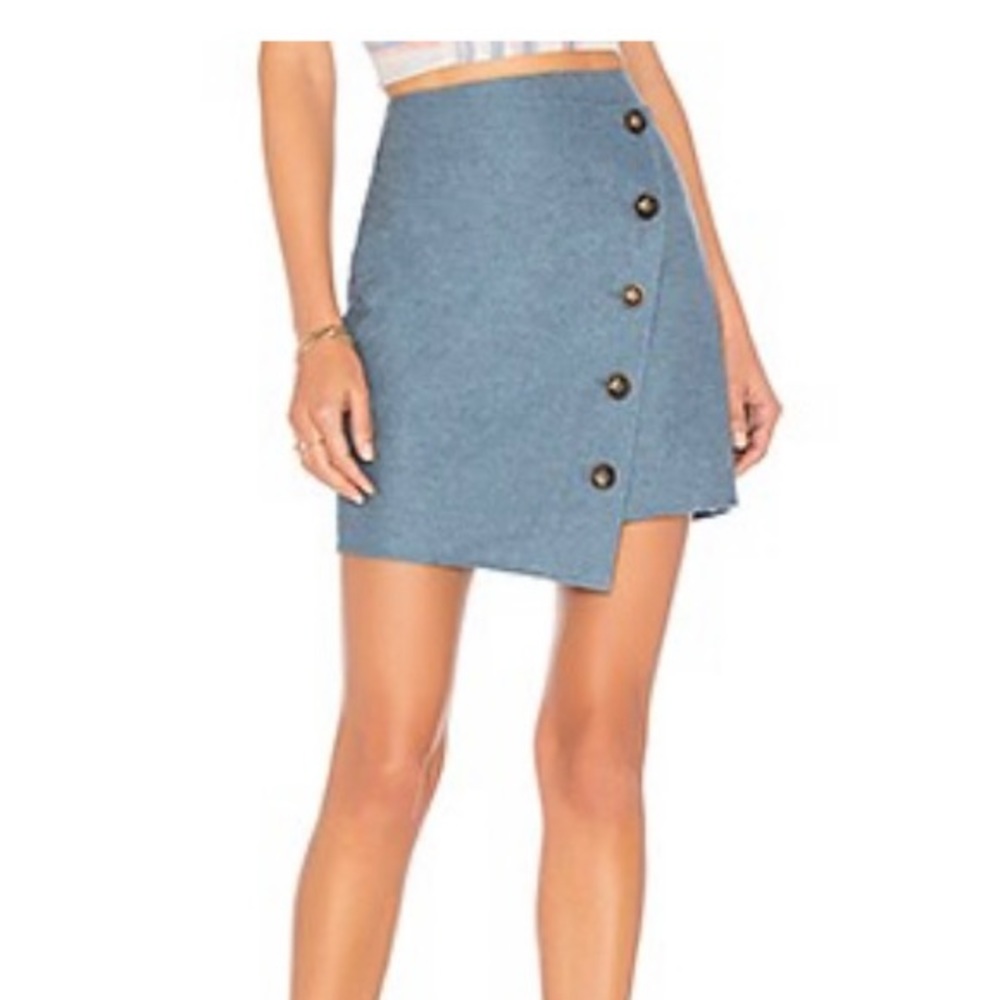 J.O.A Angle bottomed mini skirt